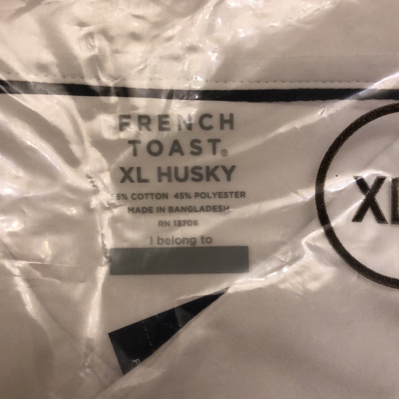 NWT! FRENCH TOAST Long Sleeve Classic Dress Shirts in sizes XL HUSKY & 2XL HUSKY - Picture 5 of 11
